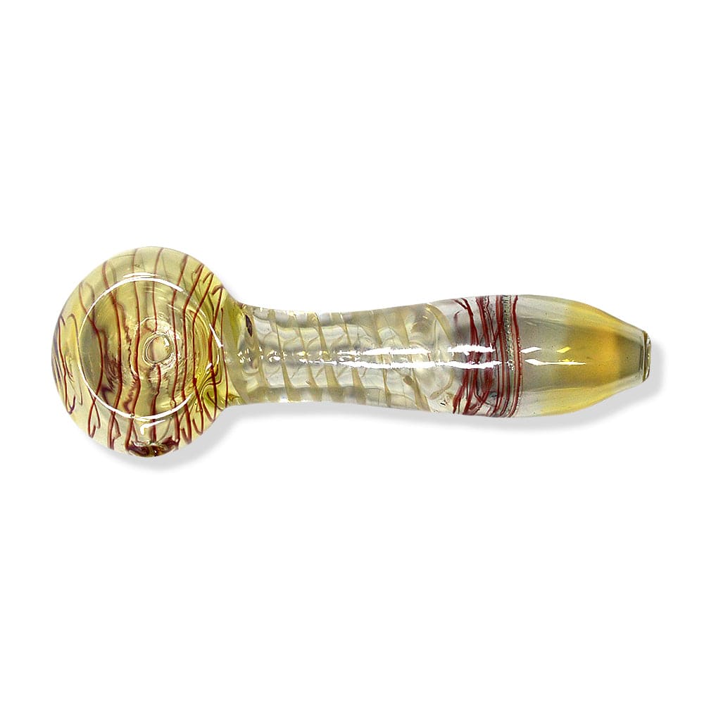 Eightvape Alternatives Color Glass Hand Pipe w/ Striped Inlay