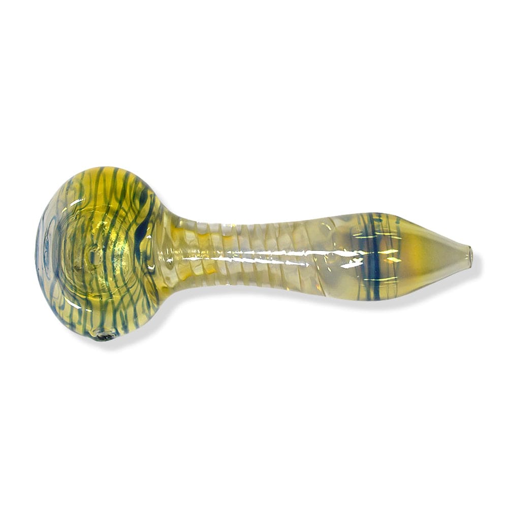 Eightvape Alternatives Color Glass Hand Pipe w/ Striped Inlay & Fumed Accents