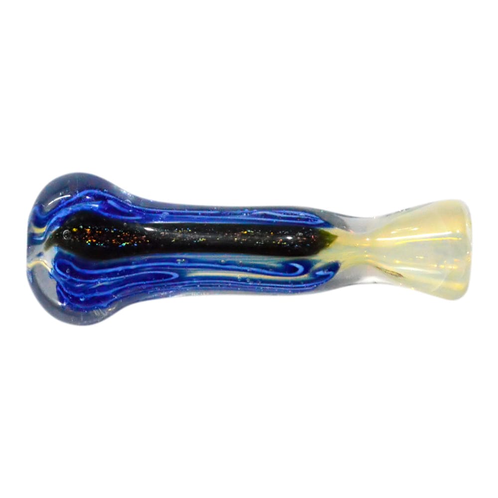 Eightvape Alternatives Colored Glass Chillum w/ Striped Inlay & Fume Accents