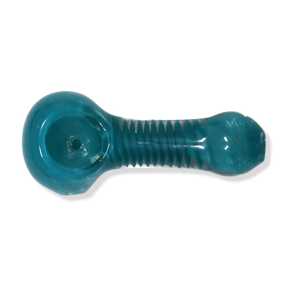Eightvape Alternatives Full-Colored Glass Hand Pipe w/ Striped Inlay Accent