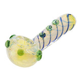 Eightvape Alternatives Fumed Glass Hand Pipe w/ Blue & Green Accents