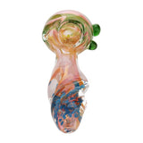 Eightvape Alternatives Fumed Pink Glass Spoon Pipe w/ Color Accents & Marbles