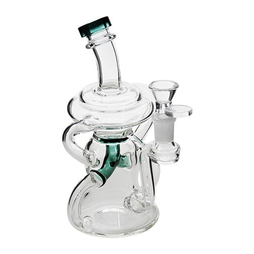 Eightvape Alternatives Green 7" Glass Recycler w/ Color Accents