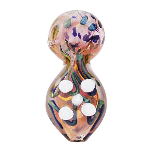 Eightvape Alternatives Pink Glass Spoon Pipe w/ Dot Accents