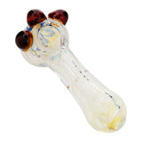 Eightvape Alternatives Silver Fumed Glass Hand Pipe w/ Marble Accents