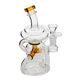 Eightvape Alternatives Yellow 7" Glass Recycler w/ Color Accents