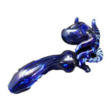 Himalayan Creation Alternatives Blue Handmade Glass Hand Pipe w/ Tentacle Accents