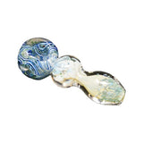 Himalayan Creation Alternatives Blue & White Handmade Glass Hand Pipe