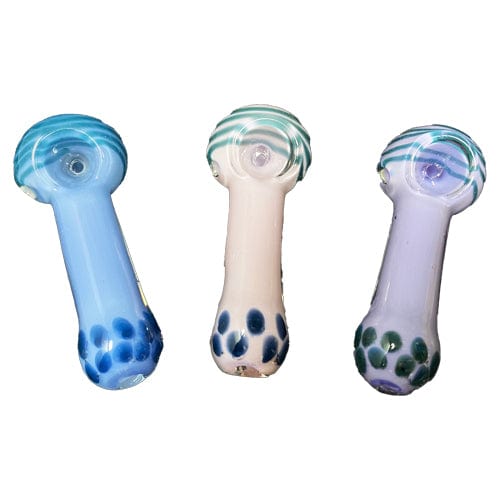 Himalayan Creation Alternatives Colored Handmade Glass Hand Pipe w/ Boba Tea Accents