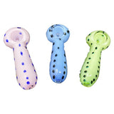 Himalayan Creation Alternatives Colored Handmade Glass Hand Pipe w/ Polka Dot Accents