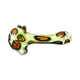 Himalayan Creation Alternatives Colored Handmade Glass Spoon Pipe w/ Cheetah Print