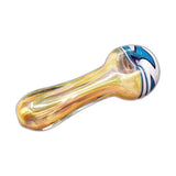 Himalayan Creation Alternatives Fumed Handmade Glass Spoon Pipe w/ Wig-Wag Accents