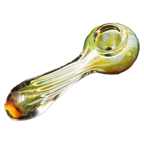 Himalayan Creation Alternatives Green Handmade Glass Hand Pipe w/ Fumed Accents