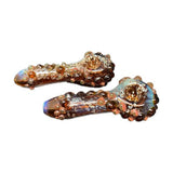 Himalayan Creation Alternatives Handmade Glass Hand Pipe w/ Jeweled Accents