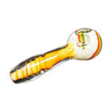 Himalayan Creation Alternatives Swirled Handmade Spoon Pipe w/ Rasta Accents
