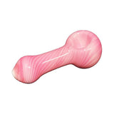 Himalayan Creation Alternatives White Stripes Pink Multi-Designed Handmade Glass Hand Pipe