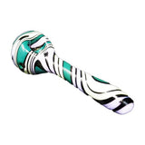 Himalayan Creation Alternatives Wig-Wag Handmade Glass Spoon Pipe w/ Teal Accent