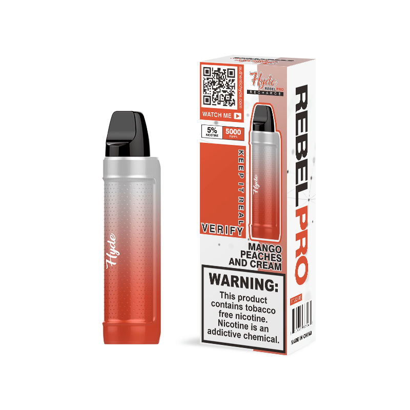 Hyde Disposable Vape Mango Peaches & Cream Hyde Rebel PRO Recharge Disposable Vape (5%, 5000 Puffs)