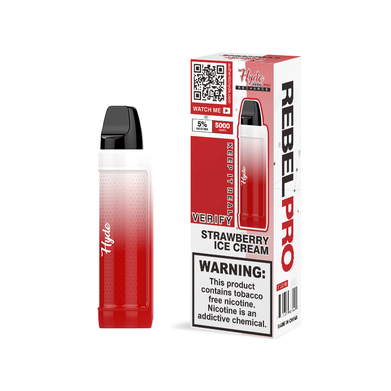 Hyde Disposable Vape Strawberry Ice Cream Hyde Rebel PRO Recharge Disposable Vape (5%, 5000 Puffs)