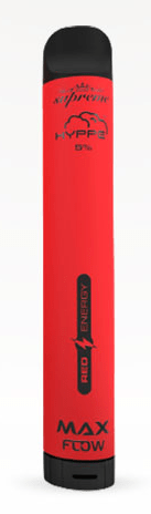 Hype Bar Disposable Vape Red Energy Hyppe Max Flow w/ Mesh Coil Disposable Vape (5%, 2000 Puffs)