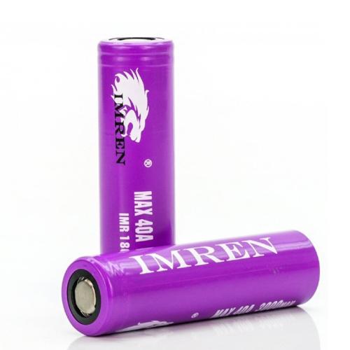 IMREN Batteries Purple 18650 Battery (3000mAh 40A Max) - Imren (2pcs)
