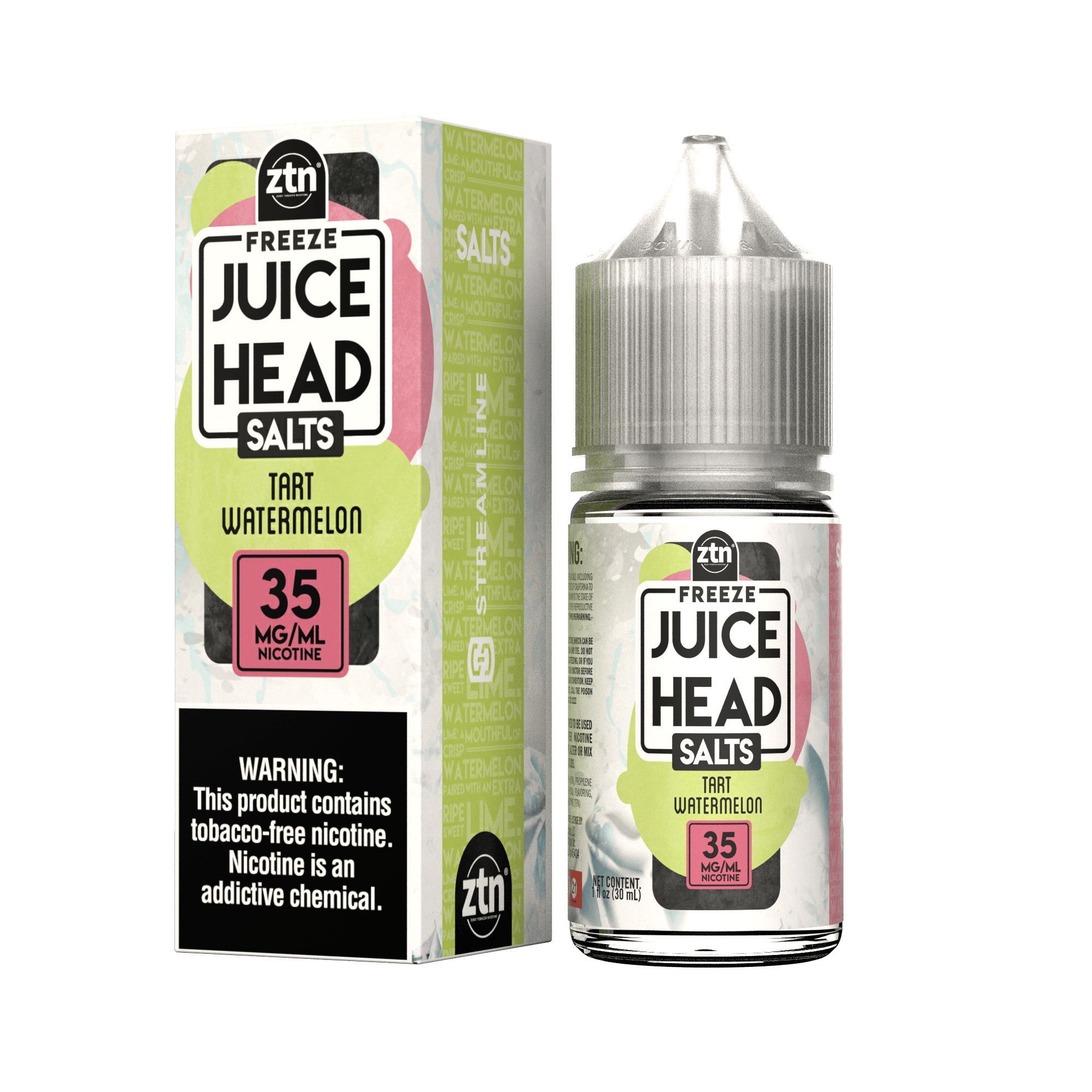 Juice Head Juice 35MG Tart Watermelon Freeze 30ml ZTN Nic Salt Vape Juice - Juice Head