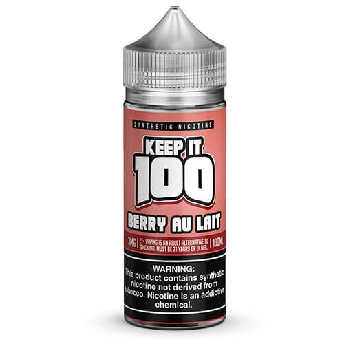 Keep It 100 Juice Berry Au Lait 100ml Synthetic Nicotine Vape Juice - Keep It 100