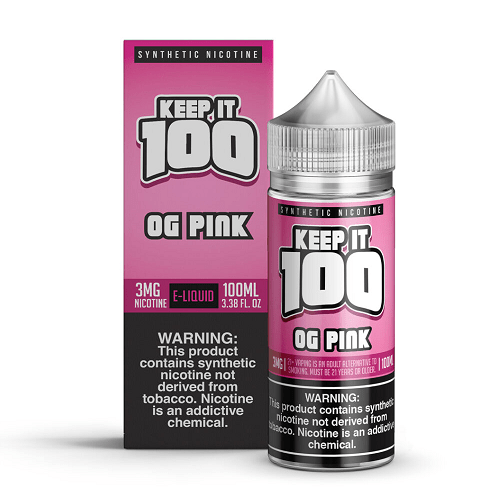 Keep It 100 Juice OG Pink Synthetic Nicotine 100ml Vape Juice - Keep It 100
