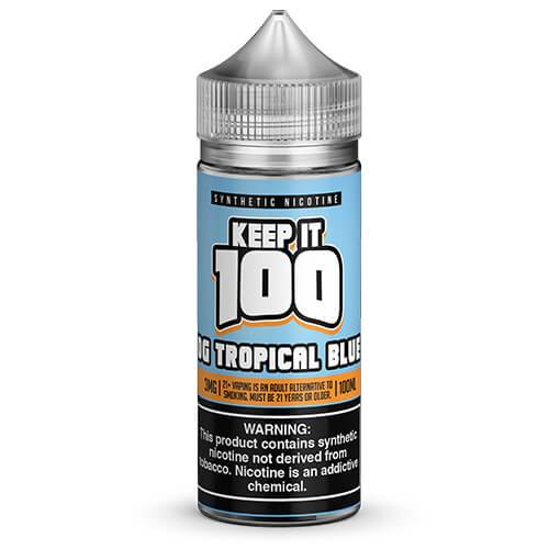 Keep It 100 Juice OG Tropical Blue 100ml Synthetic Nicotine Vape Juice - Keep It 100