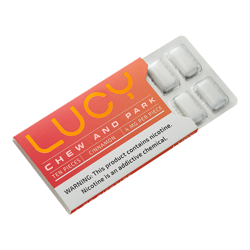 Lucy Cigarette Solutions Mint Cinnamon 4MG Lucy 10-Piece Nicotine Gum