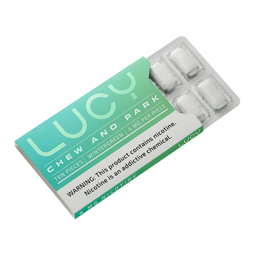 Lucy Cigarette Solutions Wintergreen 4MG Lucy 10-Piece Nicotine Gum