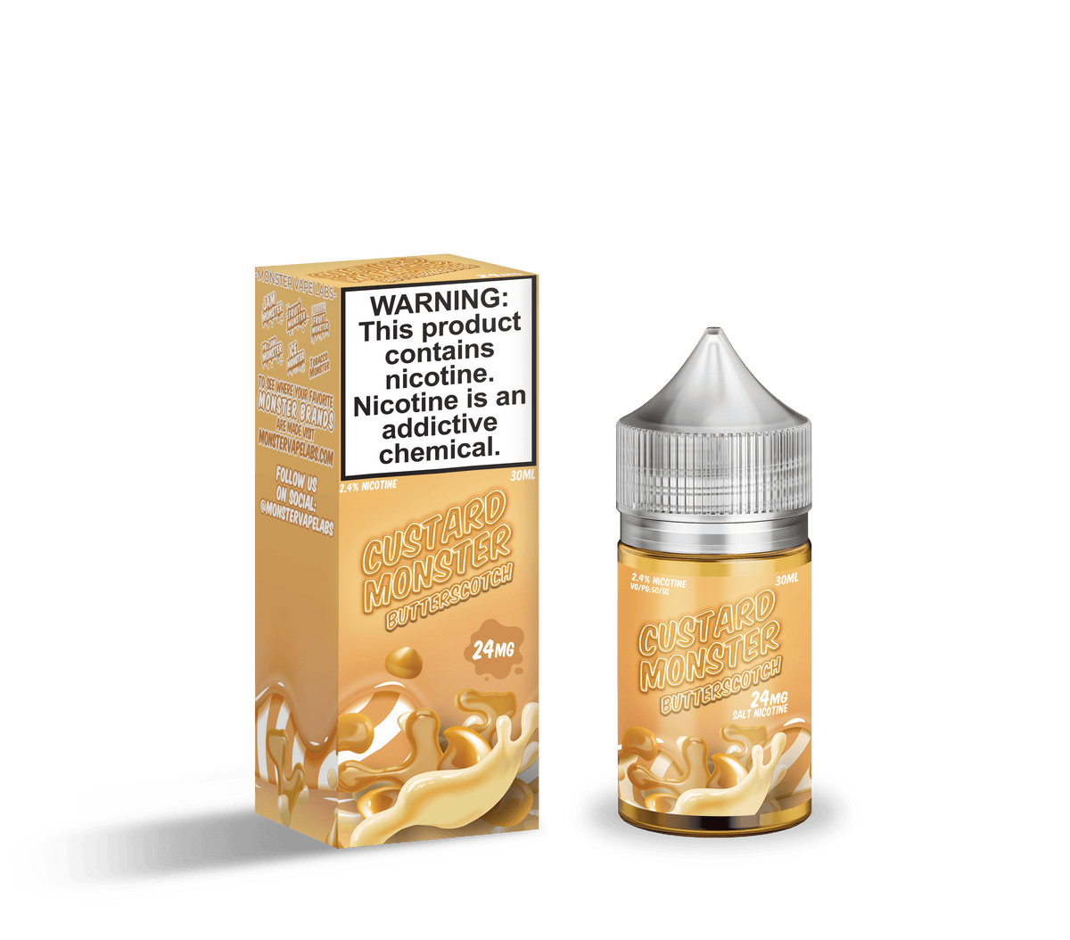 Monster Vape Labs Juice Custard Monster Salts Butterscotch 30ml Nic Salt Vape Juice