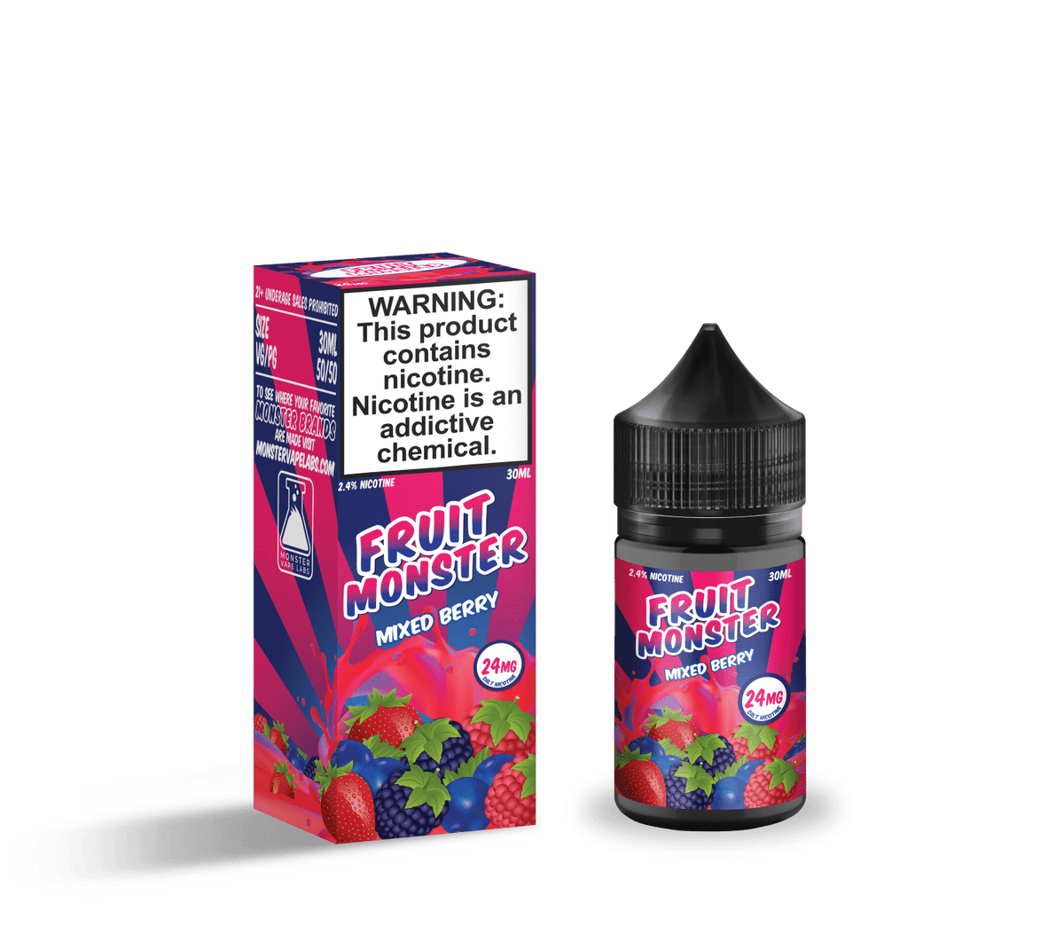 Monster Vape Labs Juice Fruit Monster Salts Mixed Berry 30ml Nic Salt Vape Juice