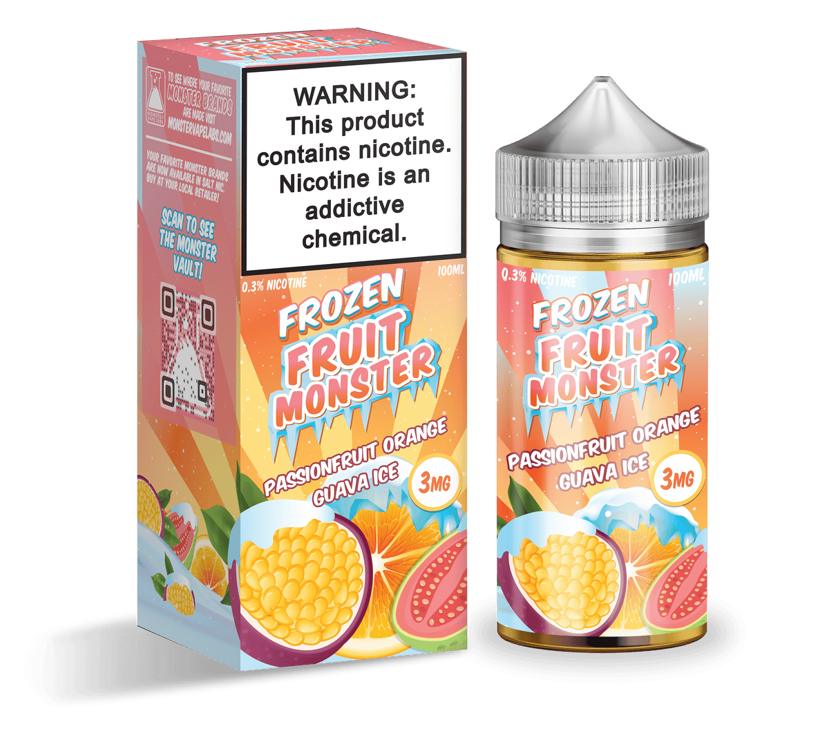 Monster Vape Labs Juice Hawaiian POG Ice 100ml Vape Juice - Frozen Fruit Monster