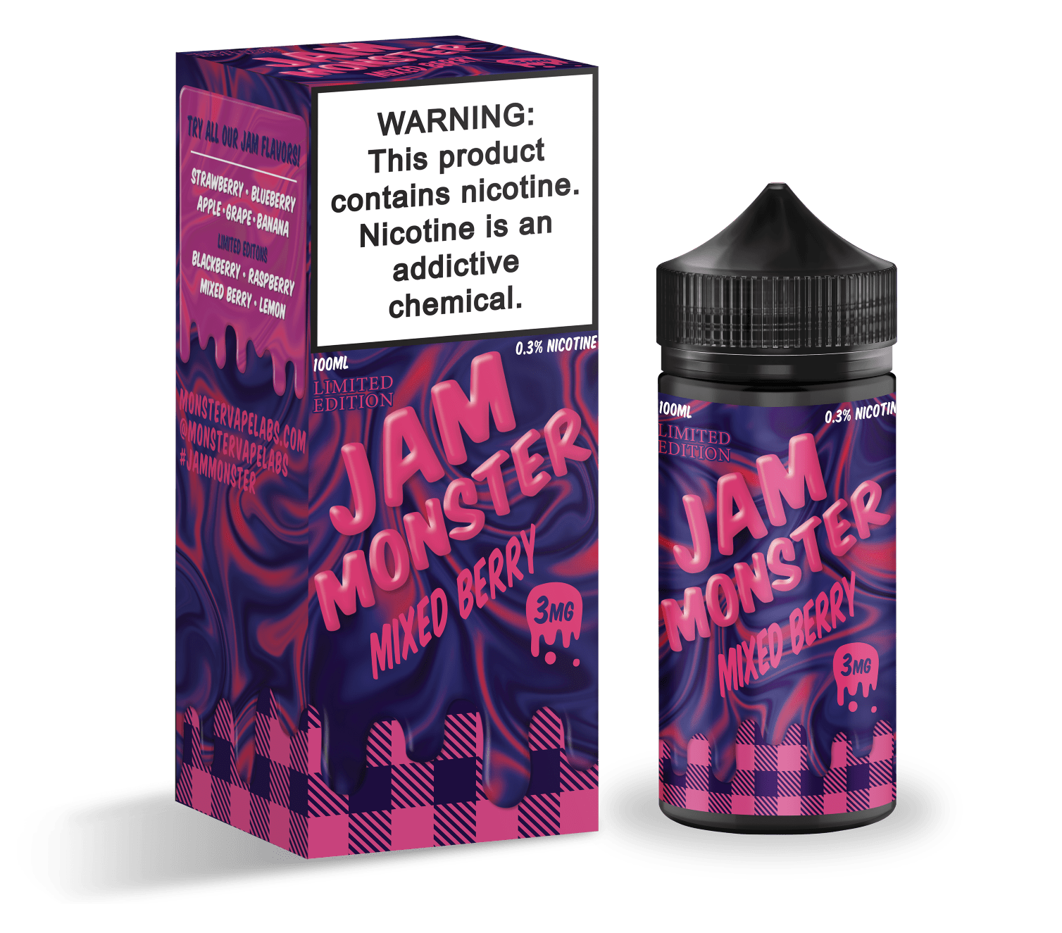 Monster Vape Labs Juice Jam Monster Mixed Berry 100ml Vape Juice
