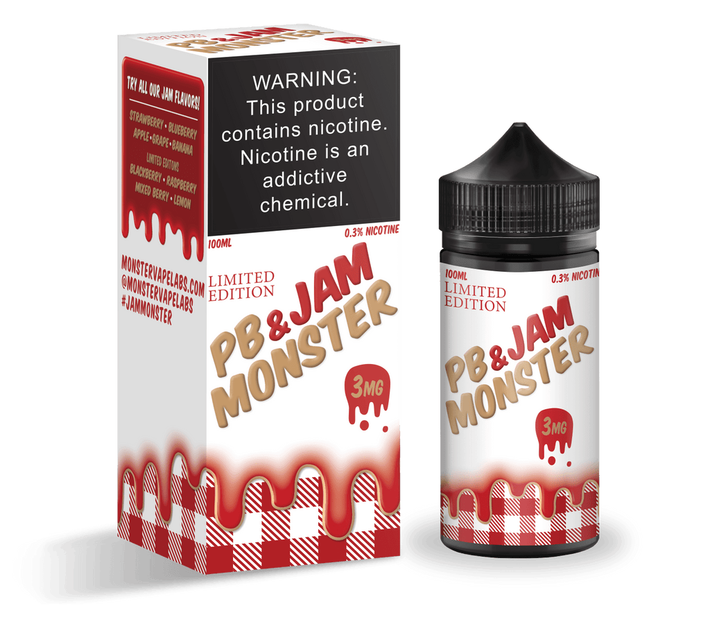 Monster Vape Labs Juice Jam Monster Strawberry PB&J 100ml Vape Juice