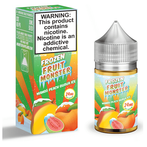 Monster Vape Labs Juice Mango Peach Guava Ice 30ml Nic Salt Vape Juice - Frozen Fruit Monster
