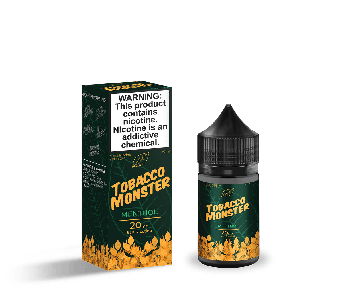 Monster Vape Labs Juice Tobacco Monster Salts Menthol 30ml Nic Salt Vape Juice