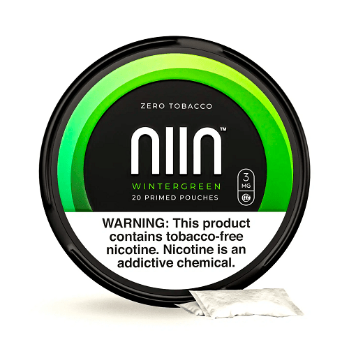 NIIN Cigarette Solutions Wintergreen 3MG NIIN Tobacco-Free Nicotine Pouches - Single Can