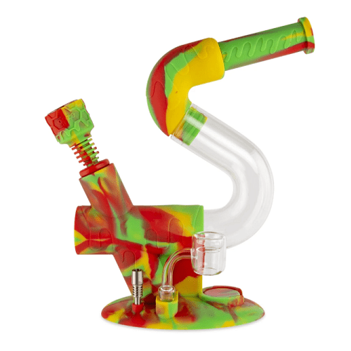 Ooze Alternatives Rasta Ooze Swerve Silicone Water Pipe & Nectar Collector