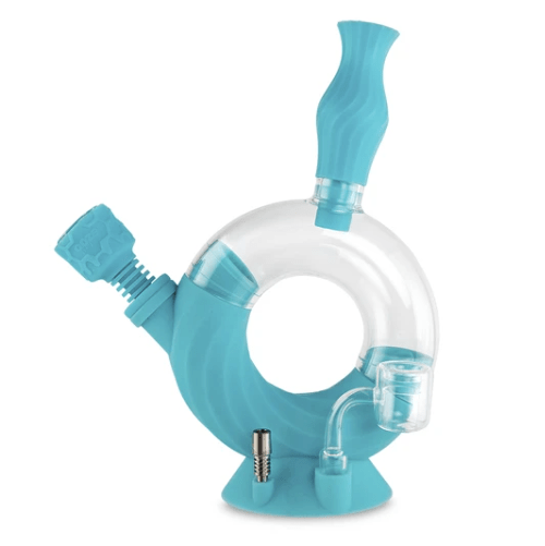 Ooze Alternatives Teal Ooze Ozone Silicone Water Pipe and Nectar Collector