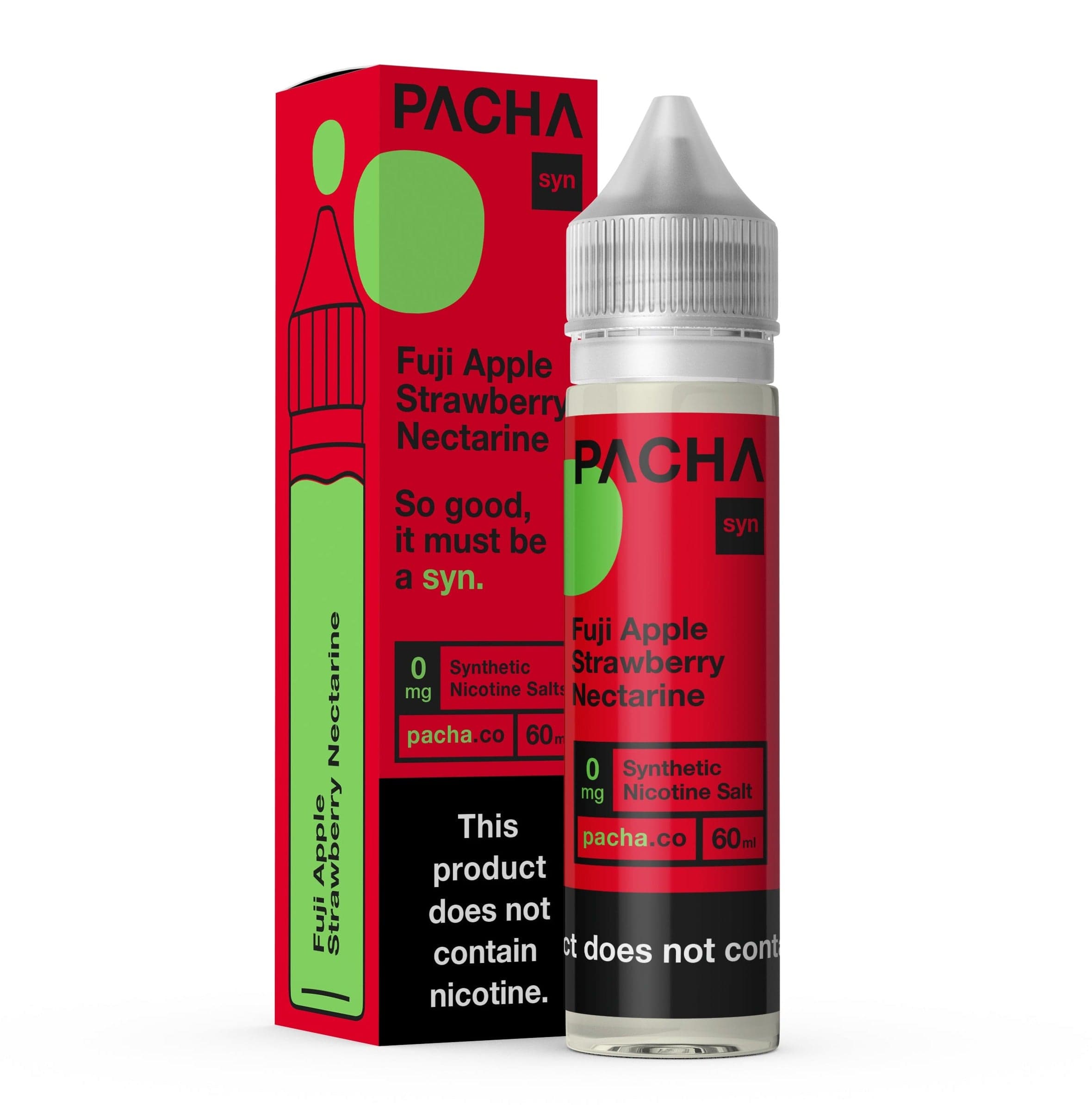 Pachamama ZERO MG 0mg Pachamama Fuji Apple Strawberry Nectarine 60ml Vape Juice (0mg)