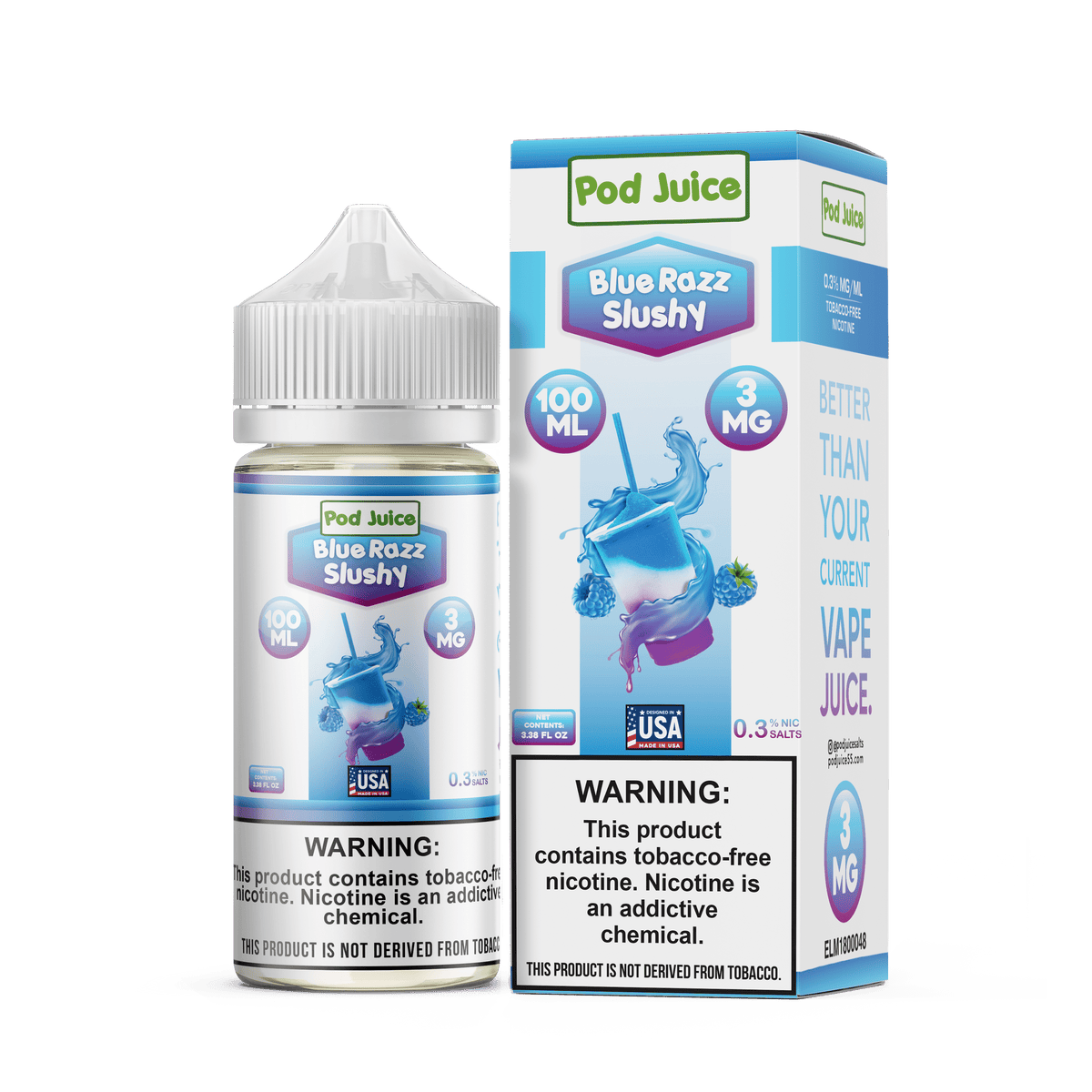 Pod Juice Juice Pod Juice Freeze Blue Razz Slushy TF 100ml Vape Juice