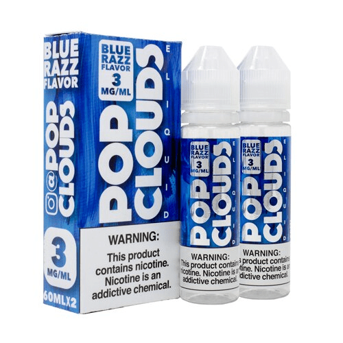 Pop Clouds Juice Blue Razz 2x 60ml Vape Juice - Pop Clouds