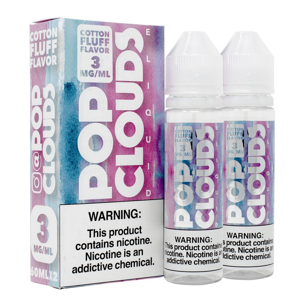 Pop Clouds Juice Cotton Candy 2x 60ml Vape Juice - Pop Clouds