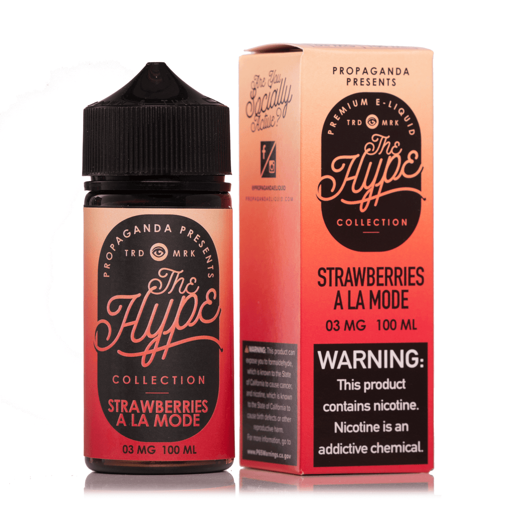 Propaganda Juice The Hype Strawberries A La Mode 100ml Vape Juice