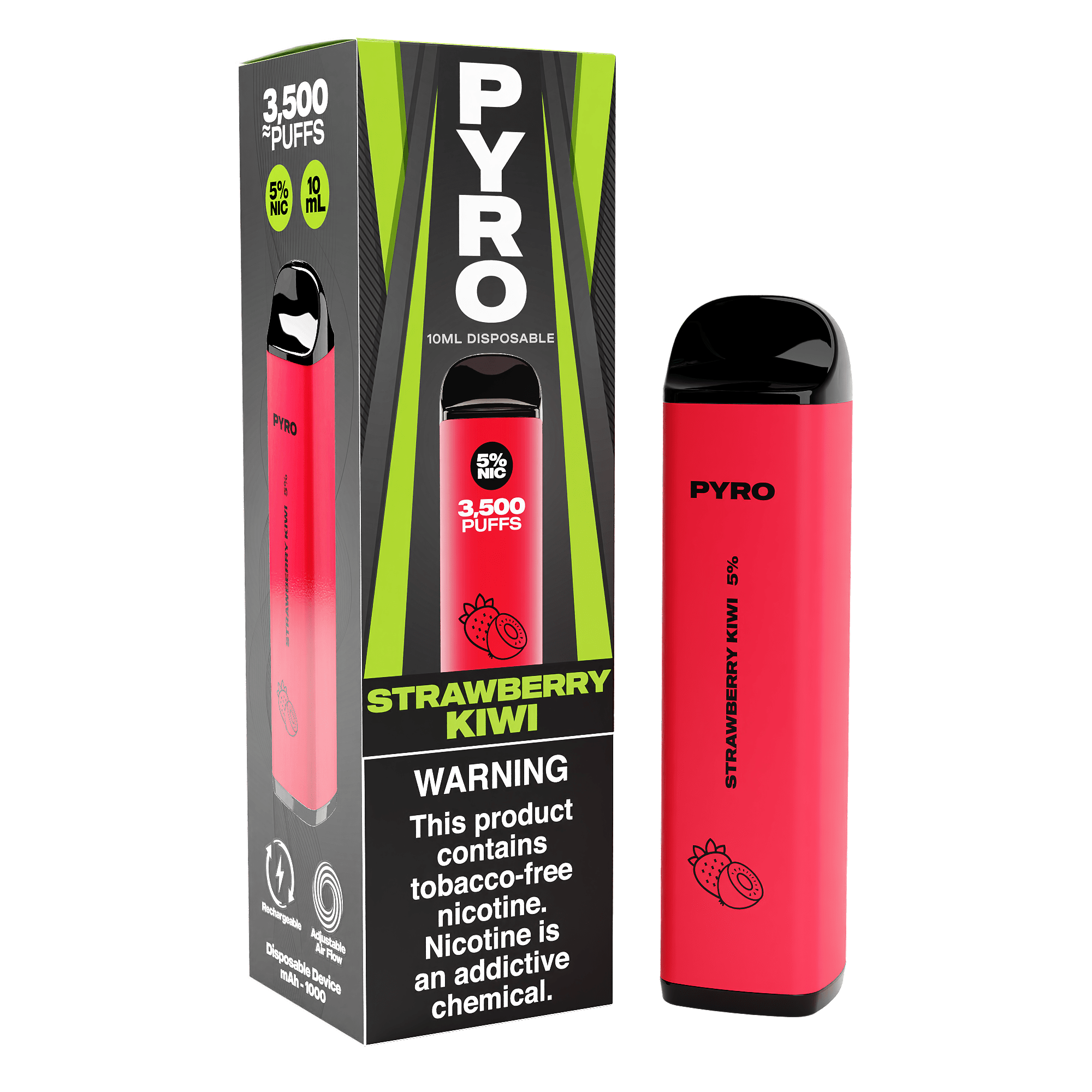 PYRO Disposable Vape Strawberry Kiwi PYRO 3500 Disposable Vape