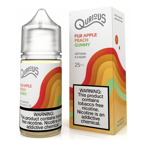 Qurious Juice Qurious Salts Fuji Apple Peach Gummy 30ml Synthetic Nic Salt Vape Juice