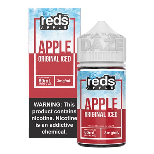 Reds Apple E-Juice ZERO MG 0MG Reds E-Juice Apple ICED 60ml Vape Juice (0mg)
