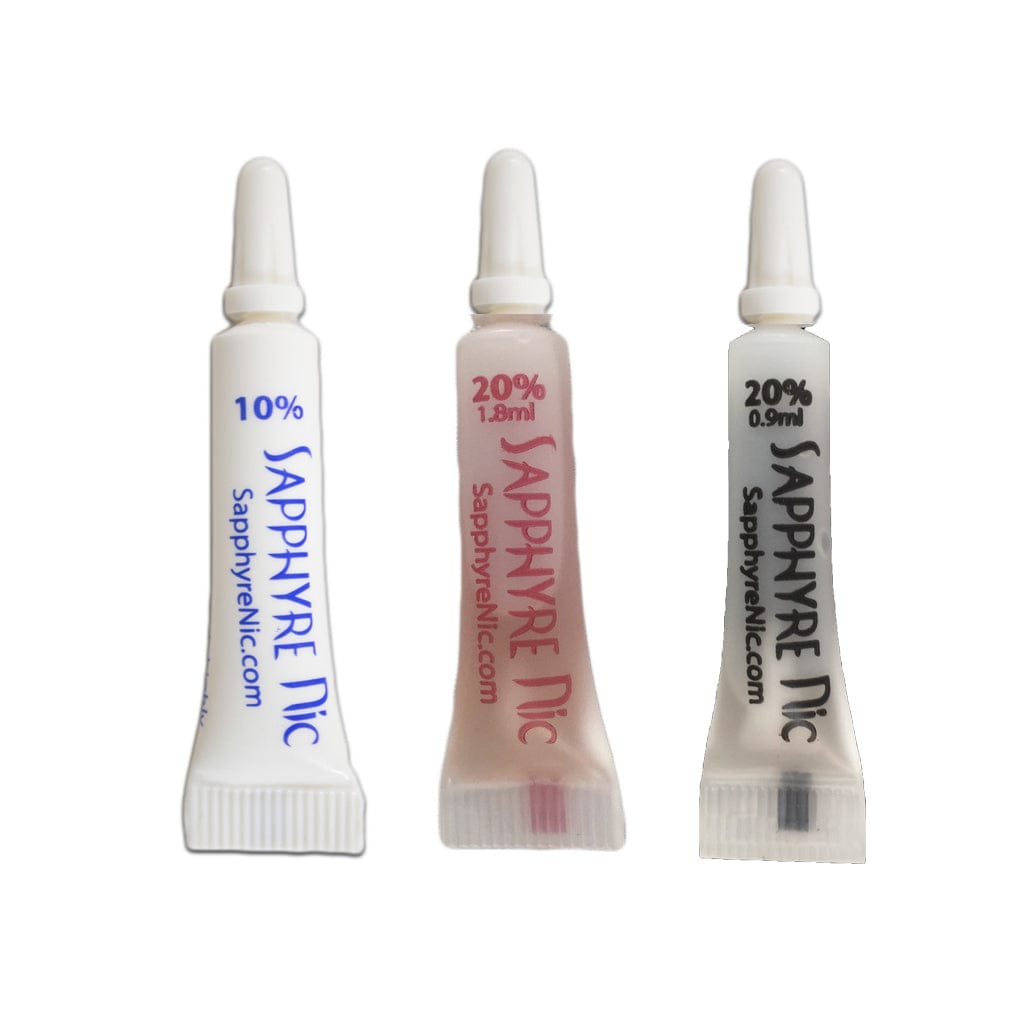 Sapphyre Nicotine Packs in 10% and 20% 0.9ml concentrations & 1.8ml 20% concentration